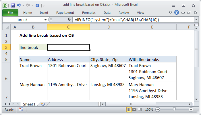 how-to-enter-a-line-break-in-excel-for-mac